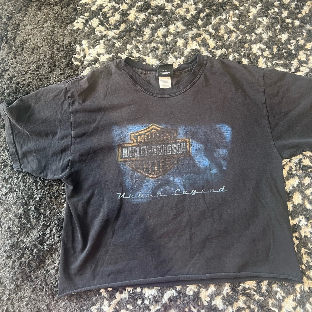 Vintage Harley Davidson cropped tee